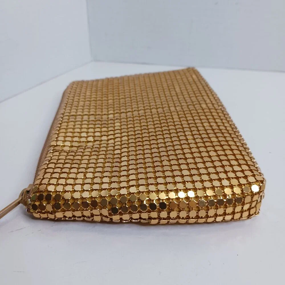 Vintage Glam Gold Mesh Clutch